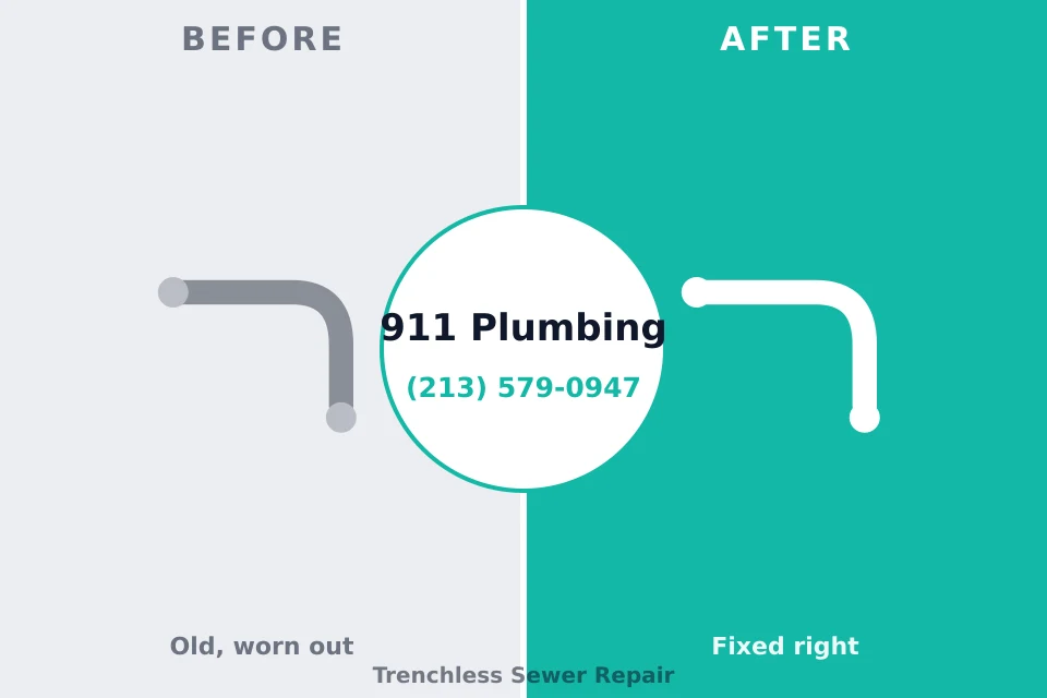 Before and after: plumbing repair Sedan, KS